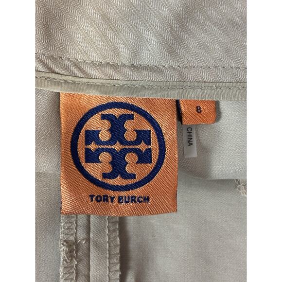 Tory Burch Callie Khaki Pants Tan Camel Size 8 Skinny Stretch Flat Front Pull On - Picture 4 of 12
